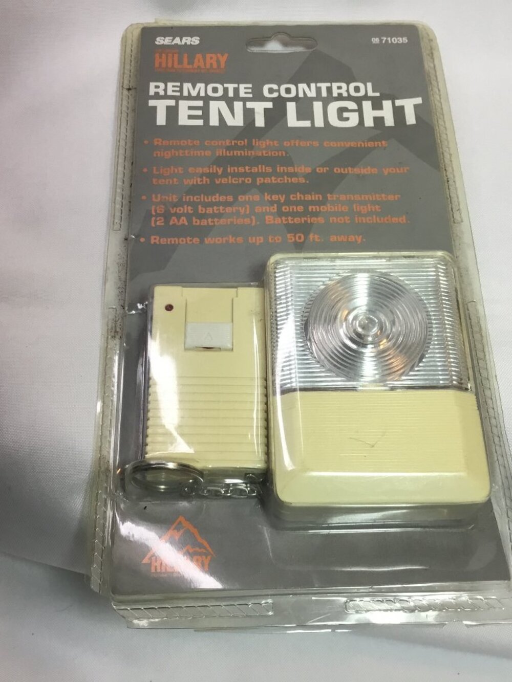 Sears Hillary Remote Control Tent Light NIP NOS